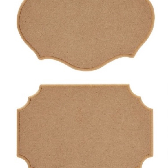 8 Mini Wood Unfinished Plaque Signs of Assorted Unique Shapes - Picture 3 of 5